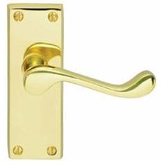 Loops PAIR Victorian Scroll Handle on Latch Backplate