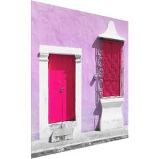 Verre Décorations Murales Klebefieber Facade Pink Décoration Murale 30x30cm