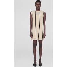 Anine Bing Kleider Anine Bing Lanie Knitted Stripe Dress - Ivory