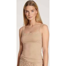 Tops Calida Natural Comfort Lace Spaghetti Top - Beige