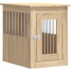vidaXL Hundebur 45x62x59 cm Konstrueret Træ Sonoma-Eg