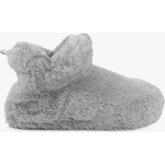 Totes Faux Fur Bootie Style Slippers, Grey