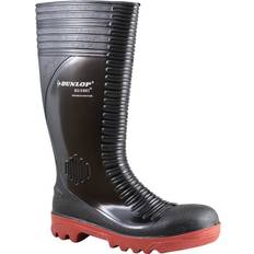 Black Safety Wellingtons Dunlop A252931 Acifot Ribbed Black Safety Wellingtons