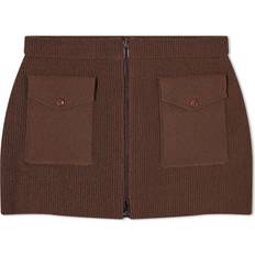 Brown Skirts Aya Muse Women's Musa Textured Mini Skirt Chocolate Chocolate