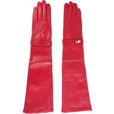 Red Gloves Cavalli Class Red Leather Di Lambskin Glove