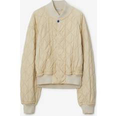 Burberry Dame Jakker Burberry Nylon Quiltet Bomberjakke - Beige
