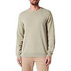 Wrangler Men Jumpers Wrangler Herr crewneck stickad tröja, Teblad