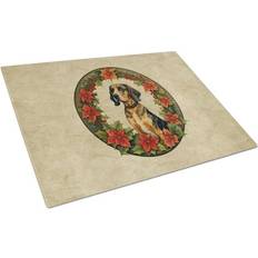 Caroline's Treasures American English Coonhound Christmas Flowers Chopping Board