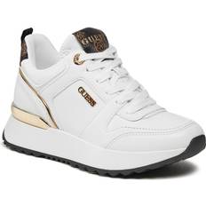 Guess Shoes Guess Kaddy Sneakers With Logo Details White
