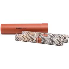 Lino Panni & Tessuti Missoni Twee Placemats Met Zigzag Patroon Unisex - Beige