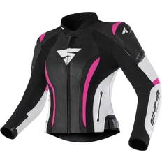 Shima Miura 2.0 Motorrad Lederjacke, schwarz-weiss-pink, Größe Damen