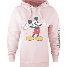 Multifargete Gensere Disney Womens/Ladies Open Arms Mouse Hoodie Pale Pink