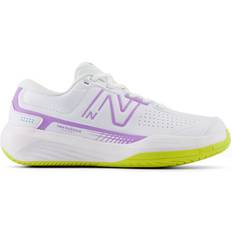 New Balance Laced Racket Sport Shoes New Balance 696v5 Women's Tennis Shoes White/Purple Fade