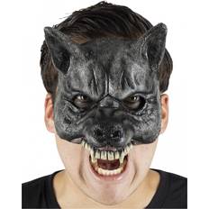 Mascarillas faciales Horror-Shop Schwarzer Werwolf Halbmaske