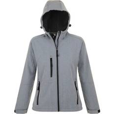 Grey - Shell Jackets Sol's Replay Hooded Shell Jacket Breathable, Windproof And Water Resistant Grey