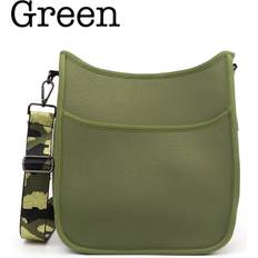 Green Messenger Bags Threaded Pear Neoprene Messenger Green