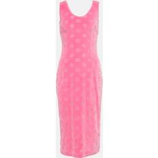 Dolce & Gabbana Kleider Dolce & Gabbana Dolce&Gabbana Midikleid DG aus Baumwoll-Jersey Pink