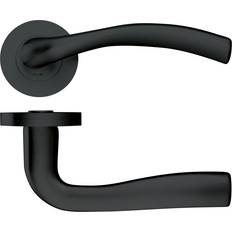 Stanza Stanza Siena Lever on Rose Door Handles Oscuro Matt