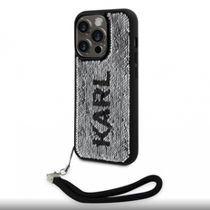 Karl Lagerfeld Paljetter Vändbart Fodral till iPhone 13 Pro Max Svart/Silver