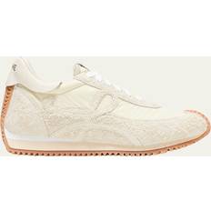 Loewe Flow Runner Suede-Trimmed Sneakers - White