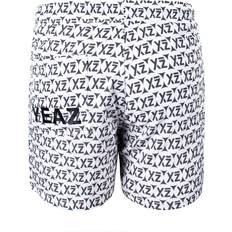 Grå - Unisex Badebukser YEAZ Badeshorts Seashey - Sort/Hvid