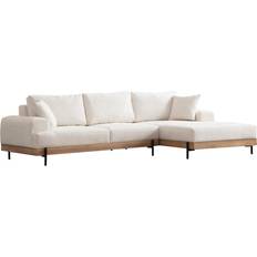 Hjørnesofa Tan Right Hvid