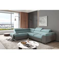 Fun furniture Jade Dark Gray/Sea Green Sofa 275cm 5 Seater