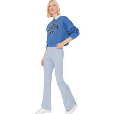 Trendyol Collection Normal Waist Wide Leg Tracksuit - Blau
