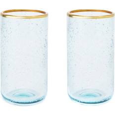 Twine Seaside Aqua Bubble Glass Tumbler Set