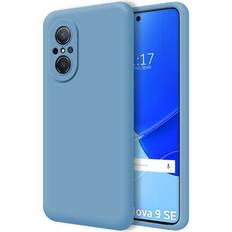 TuMundoSmartphone Ultra mjukt flytande silikonfodral för Huawei Nova 9 SE Färg Blå