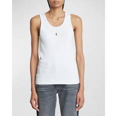 XL Tank Tops Givenchy Ribbed vest top white