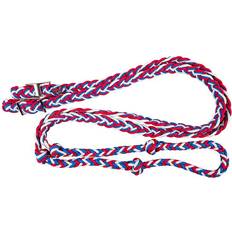 Blue Reins Tabelo Braided Barrel Rein Red/Wt/Blue