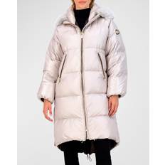 Skiing - Women Hats Yuanbang Apres-Ski Down Filled Jacket With Detachable Toscana Lamb Shearling Hood Trim