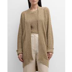 Linen T-shirts Eleventy Metallic Chunky Knit Cardigan