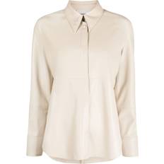 Polyurethane Shirts Nanushka coated long-sleeve shirt women Polyester/Polyurethane/Recycled Polyester Neutrals