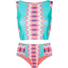 Polyamide Bikini Sets Brigitte geometric-print bikini set women Polyamide/Spandex/Elastane Blue