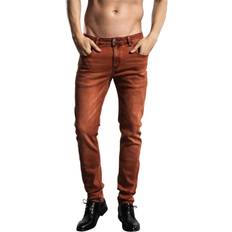 Leather - Unisex Jeans 41-42 Unisex 1-1/2 Wide Brown Floral Tooled Leather Casual Jean Belt 26BT422