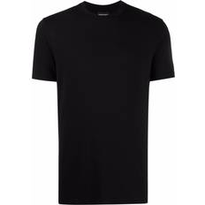 Hats Emporio Armani logo-print crew neck T-shirt men Spandex/Elastane/Viscose Black