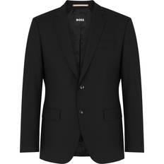 Wool Blazers BOSS Hugo Slim Stretch-wool Blazer Black