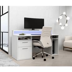 Flair Power Z Gaming Desk White - White