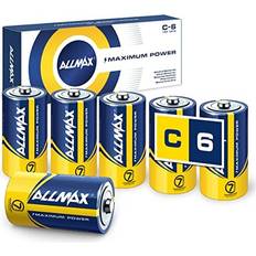 Allmax C Maximum Power Alkaline Batteries 6 Count – Ultra Long- Lasting, 7-Year Shelf Life, Leakproof Design, 1.5V
