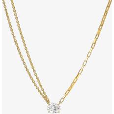 Sif Jakobs Gold Plated Necklaces Sif Jakobs White Zirconia Ellisse Uno Necklace SJ-N2331-CZ-YG