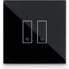 iotty Smart Switch Tangent 2 tryk Sort