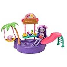 Tropical Swimming Pool Set HTW73 Mattel Monkey Doll