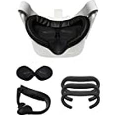 VR - Virtual Reality VR Cover Fitness Facial Interface and Foam Set for Oculus/Meta Quest 2 Dark Grey & Black Comfort Foam