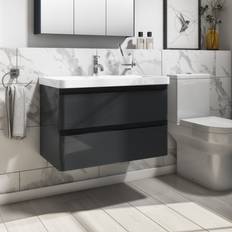 Bathroom Furnitures Pendle 800mm Dark Grey Hung Vanity Unit