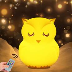 Multicoloured Night Lights Tianci Large Owl Baby LED Control Eye Night Light