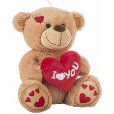 Fluffy toy I Love You Bear 35 cm Brown