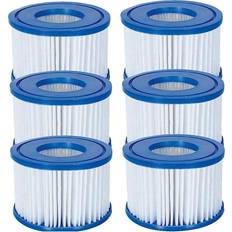 Samuel Alexander 6 Pack Bestway 58323 Lay-Z-Spa Filter Cartridge, Size VI 10.6cm x 8cm White One Size