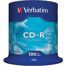 Optical Storage Verbatim 43411 700MB 52x Extra Protection CD-R 100 Pack Spindle
